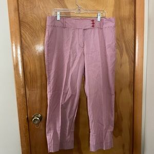 Ann Taylor - LOFT: Red & White Striped Trousers